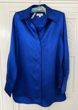 COS-Vintage blusa oversize blu