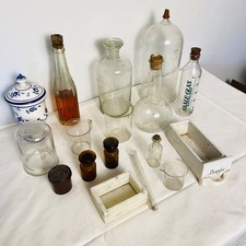 Lotto 17 pezzi da Farmacia Vintage d'epoca