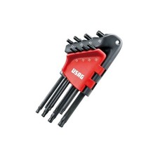 SERIE DI 8 CHIAVI USAG 280 LTSTX /S8 MASCHIO TORX TESTA SNODO BRUNITA