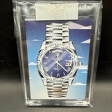 Rolex day date blue - dial, white
