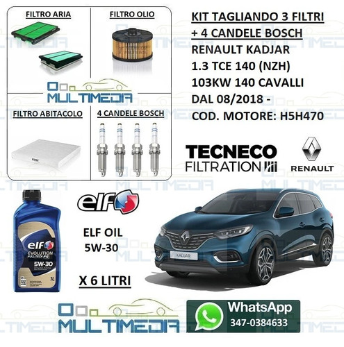 Kit tagliando filtri candele - kit,