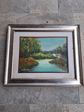 quadro olio su tela, paesaggio