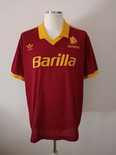 MATCH WORN Barilla Maglia Vintage PRIMAVERA AS ROMA Adidas 92/93 Shirt TRIKOT 