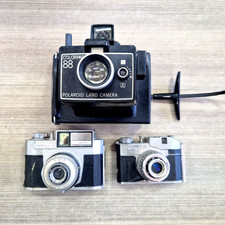 Lotto 3 macchine fotografiche vintage Polaroid Bencini Comet da testare/ricambi