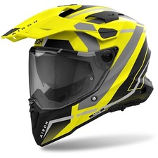 CASCO MOTO INTEGRALE FIBRA DUAL AIROH COMMANDER 2 MAVICK YELLOW FLUO MATT TG L