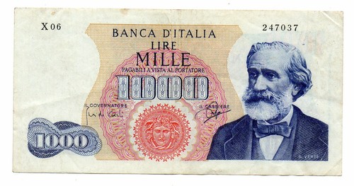 1000 lire verdi tipo serie - verdi,