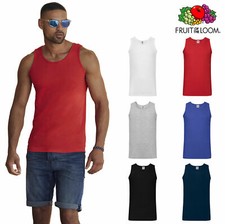 CANOTTA DA UOMO IN COTONE CANOTTIERA FRUIT OF THE LOOM T SHIRT SENZA MANICHE
