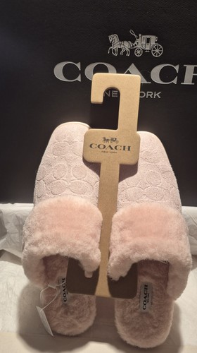 Coach sherpa suede flat - sherpa/suede, mules