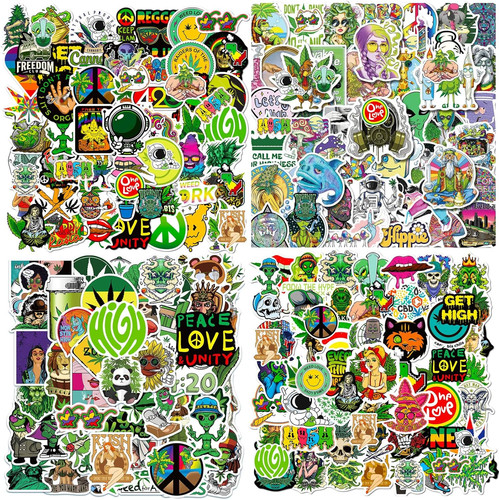 200 pezzi adesivi trippy - 200,
