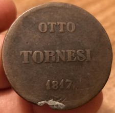 Moneta 8 Tornesi 1817, 2 Tipo