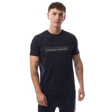 Men's Cruyff Glossy Chest Print T-Shirt in Blue