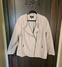 Giacca Moto Zip Rosa Chiaro