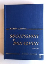 Guido Capozzi Successioni E Donazioni Autografato