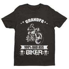 T-shirt biker nonno 100%