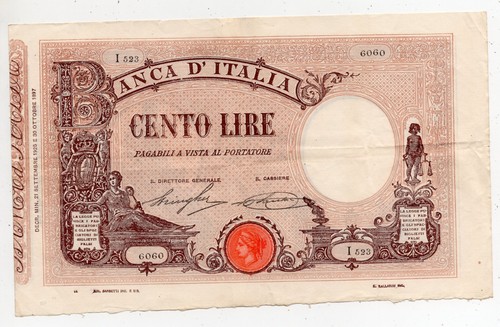 100 lire matrice decreto - -,