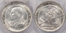 San Marino 1937 R 5 Lire PCGS