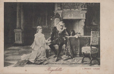 CARTOLINA  ARTE TEATRO RIGOLETTO L. CROSIO DIPINSE STORIA CULTURA VIAGGIATA 1913