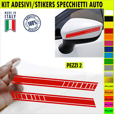 2 Adesivi RACING per Specchietti Retrovisori Car Stripes Strisce Fasce c. 2203