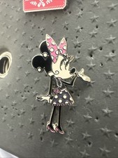 Minnie Mouse With Pink Polka Dot Bow Paris Fashion Glamour Disney Pin 100% REAL