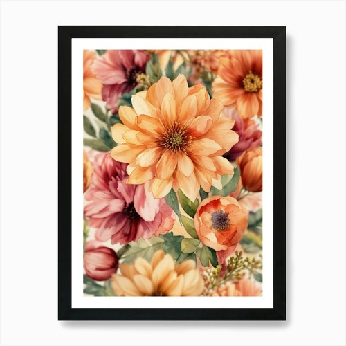 Acquerello fiori motivo senza
