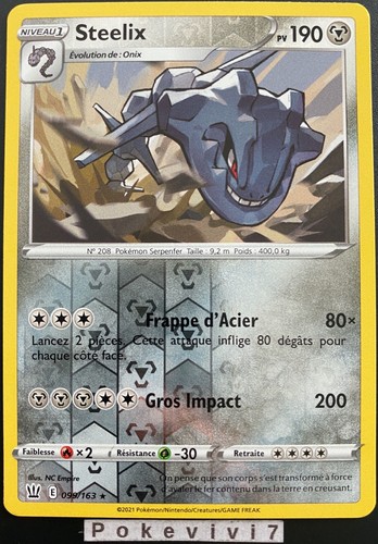 Carte pokemon steelix 099 163 - carte, 099/163