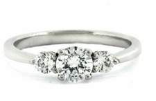 18K White Gold Diamond Trilogy