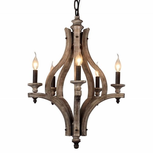 Lampadario luci in legno - lampadario,