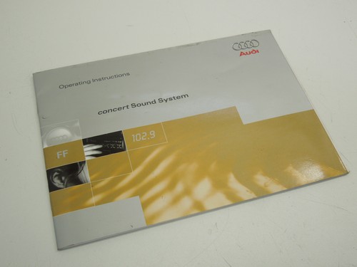 Manuale audi concert stereo - manuale,