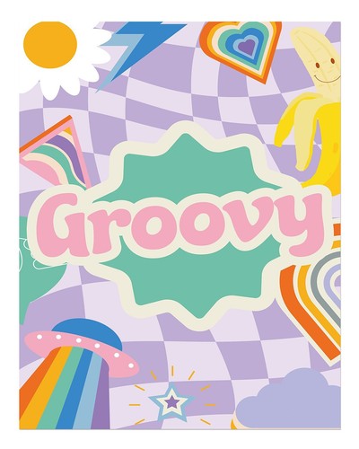 Poster groovy retro wall art - retro,