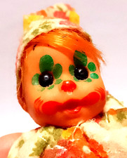 Paciocchino - Fiammiferino 80s bean doll bambolina clown pagliaccio arancio fior