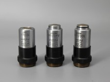 Microscopio PZO Achromat RMS set obiettivi 10x 40x 100x obiettivi