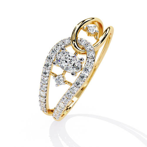Anello solitario con diamanti