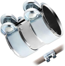 Fascetta Di Scarico, Doppio Morsetto, Tubo Di Scarico Connettore in Acciaio