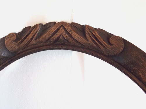 Cornice antica ovale - ovale, legno