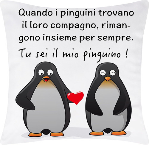 Pinguino federe cuscini - federe,
