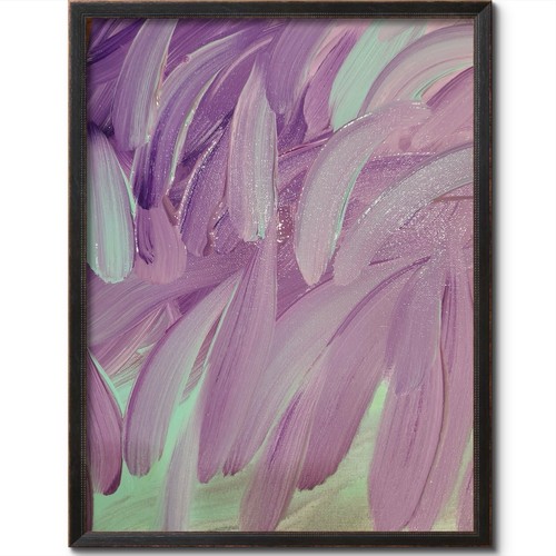 Arte parete astratta foglie - parete,