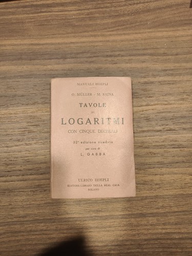 Tavole logaritmi con cinque - tavole,