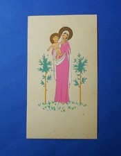 Santino HolyCard Manufatto Pochoir Meschini GM 59 Madonna Gesù Bambino
