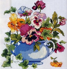 SCHEMA PUNTO CROCE VASO FIORI