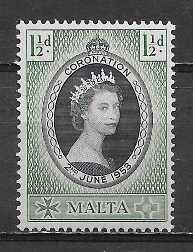 Malta 1953 incoronazione - malta,, 1953,