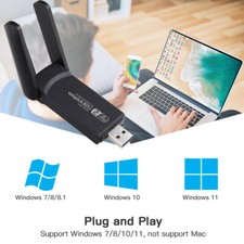 Adattatore USB WIFI 1300Mbps 2.4G/5G Dual Band Dongle WiFi Stick per PC Portatile