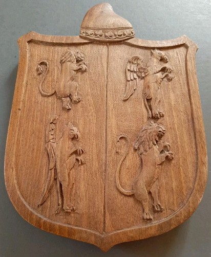 Legno intagliato stemma - intagliato,