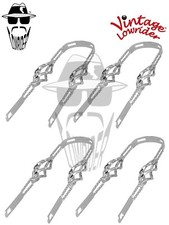 4 Tutore Parafango Vintage Lowrider 16" Doppio Quadrato GABBIA INTRECCIATA Cromato Bicicletta