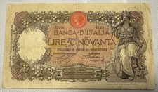 REGNO D' ITALIA - VITT. EM. III - 50 LIRE  BUOI TESTINA CAPRANESI 07 06 1920 R3