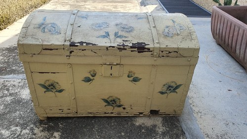 Baule bombato legno metallo - baule, in