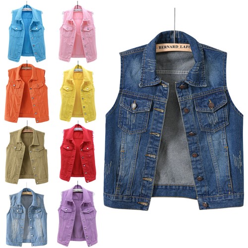 Gilet jeans donna senza - gilet,
