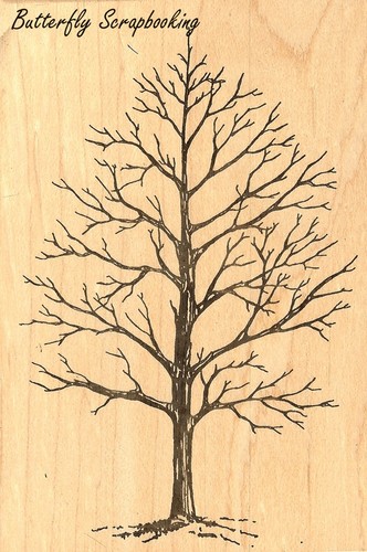 Albero invernale timbro - albero,