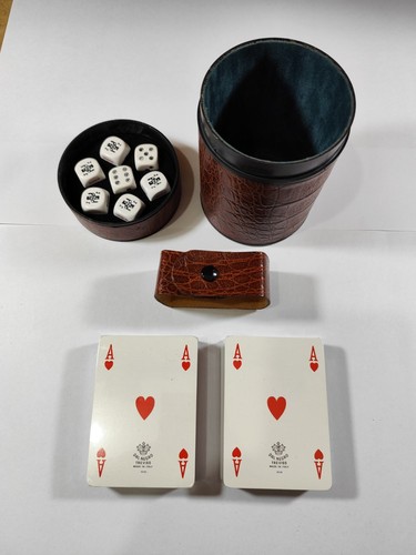 Cofanetto cuoio con carte - cofanetto,