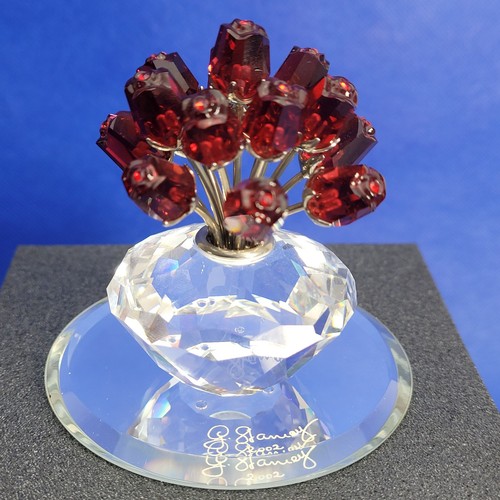 Swarovski crystal vase - vase, red