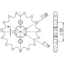 PIGNONE P428 - Z14 PER FANTIC